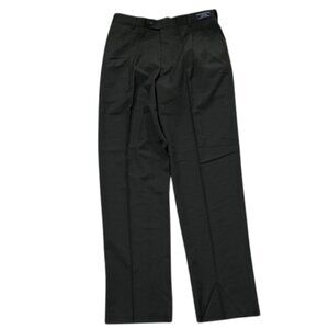 Austin Reed Black Worsted Wool Pleated Trouser Pants Mens Size 34R NEW Unhemmed
